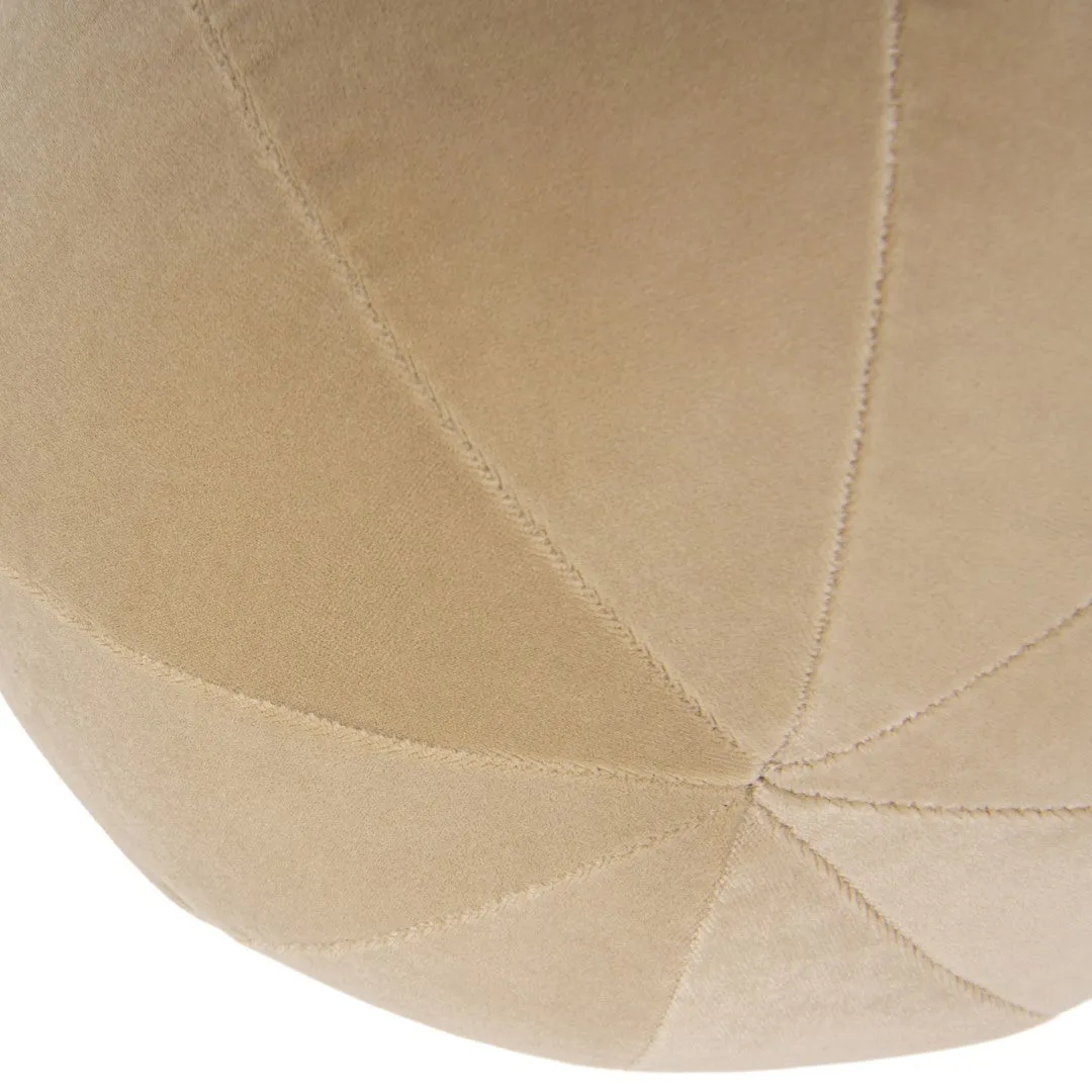 12" Luna Sphere Throw Pillow - Fawn Brown Velvet, Cozy & Stylish Accent
