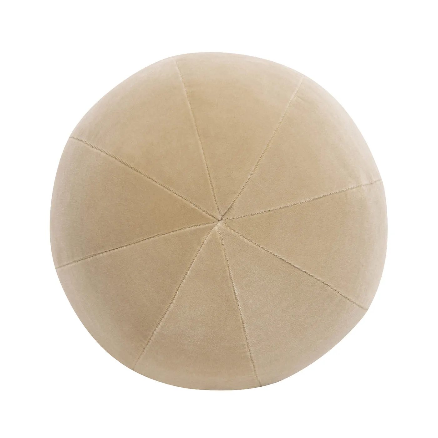 12" Luna Sphere Throw Pillow - Fawn Brown Velvet, Cozy & Stylish Accent