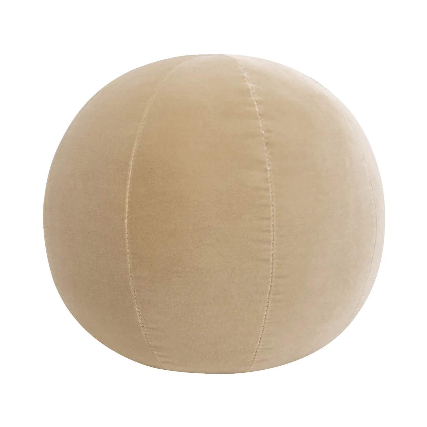 12" Luna Sphere Throw Pillow - Fawn Brown Velvet, Cozy & Stylish Accent