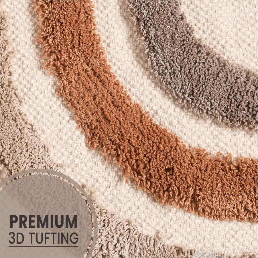 3D Tufted Boho Door Mat with tassels - Tufrugs_001