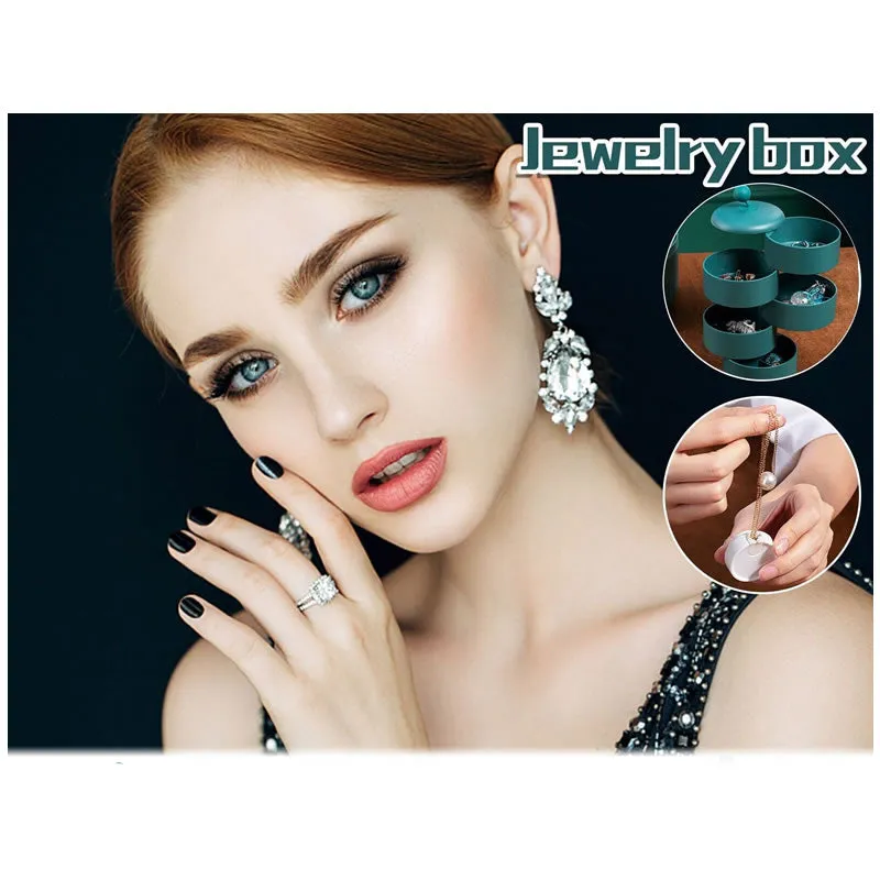 5-Layer Rotating Jewelry Box Tower Organizer Bl-Sn014