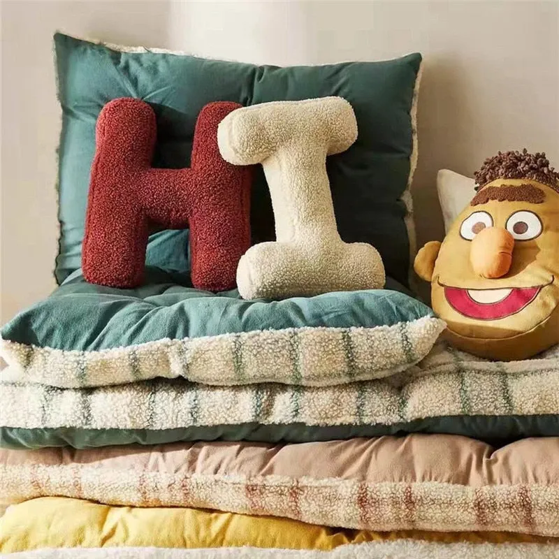 Alphabet Letter Fleece Pillows