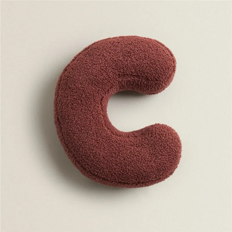 Alphabet Letter Fleece Pillows