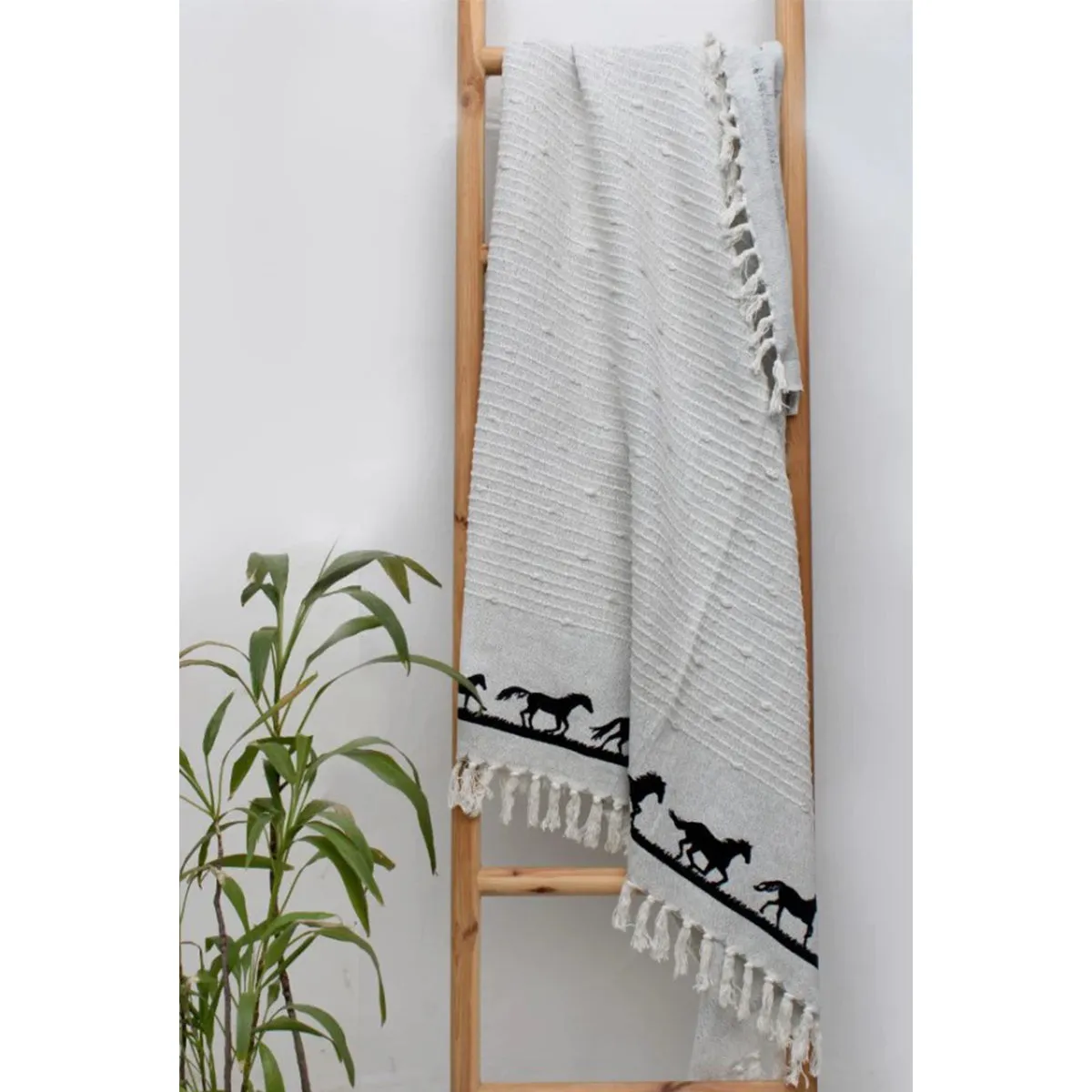 AWST Int'l Cotton Throw with Horses