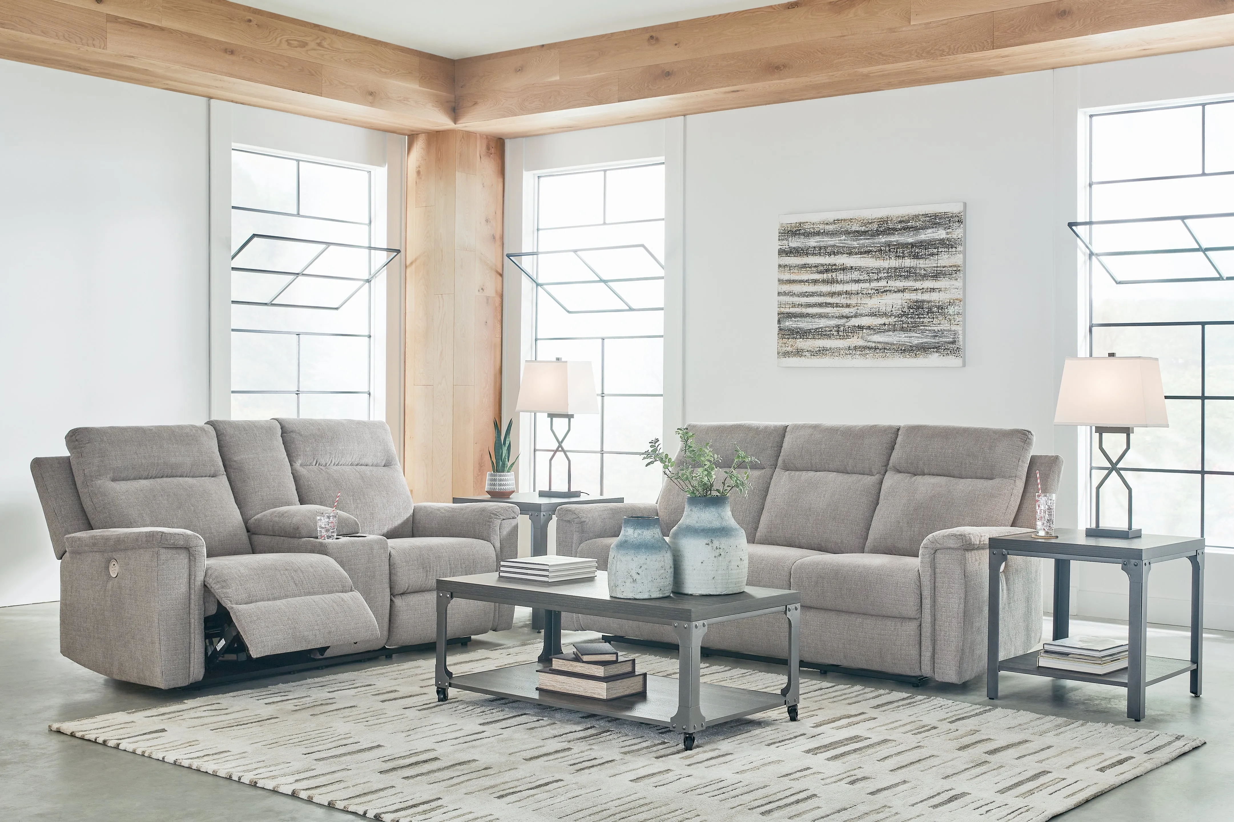 Barnsana Reclining Sofa and Loveseat