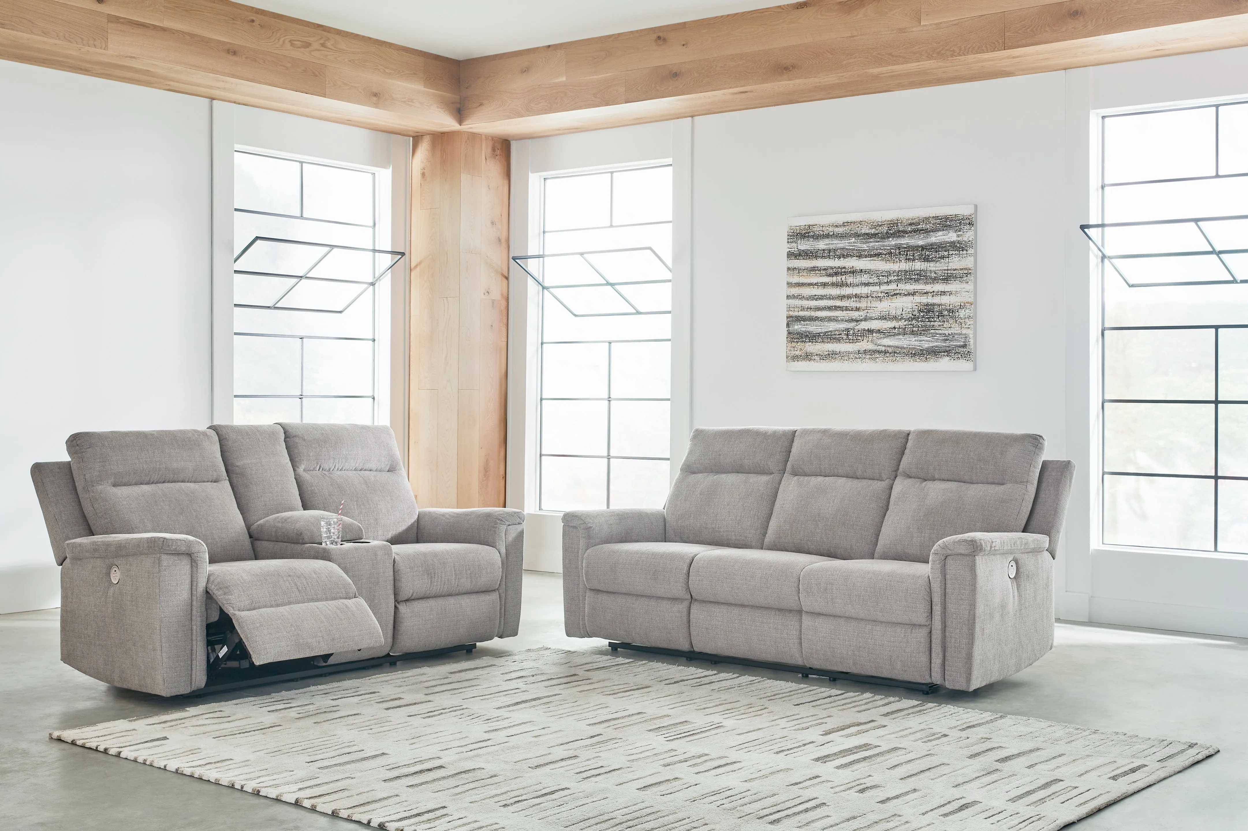 Barnsana Reclining Sofa and Loveseat