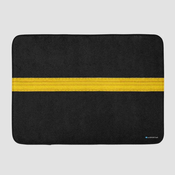Black Pilot Stripes - Bath Mat