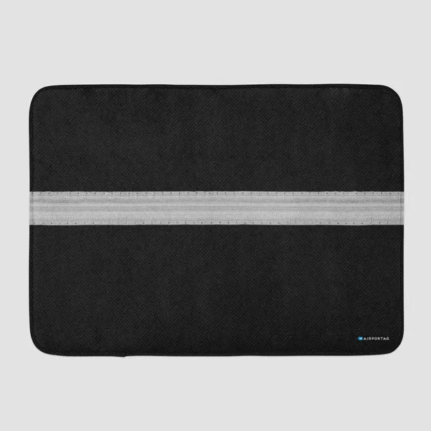 Black Pilot Stripes - Bath Mat