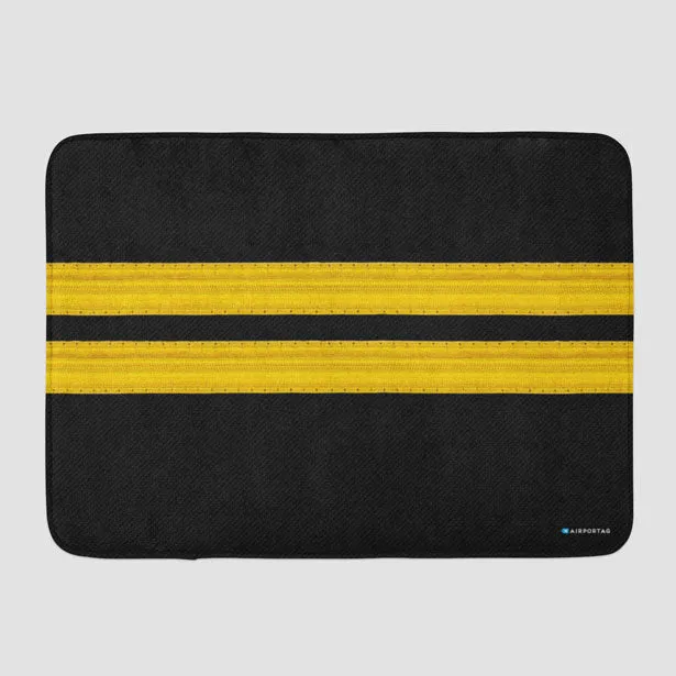 Black Pilot Stripes - Bath Mat