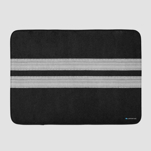 Black Pilot Stripes - Bath Mat