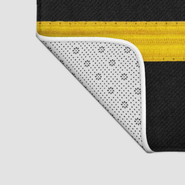 Black Pilot Stripes - Bath Mat