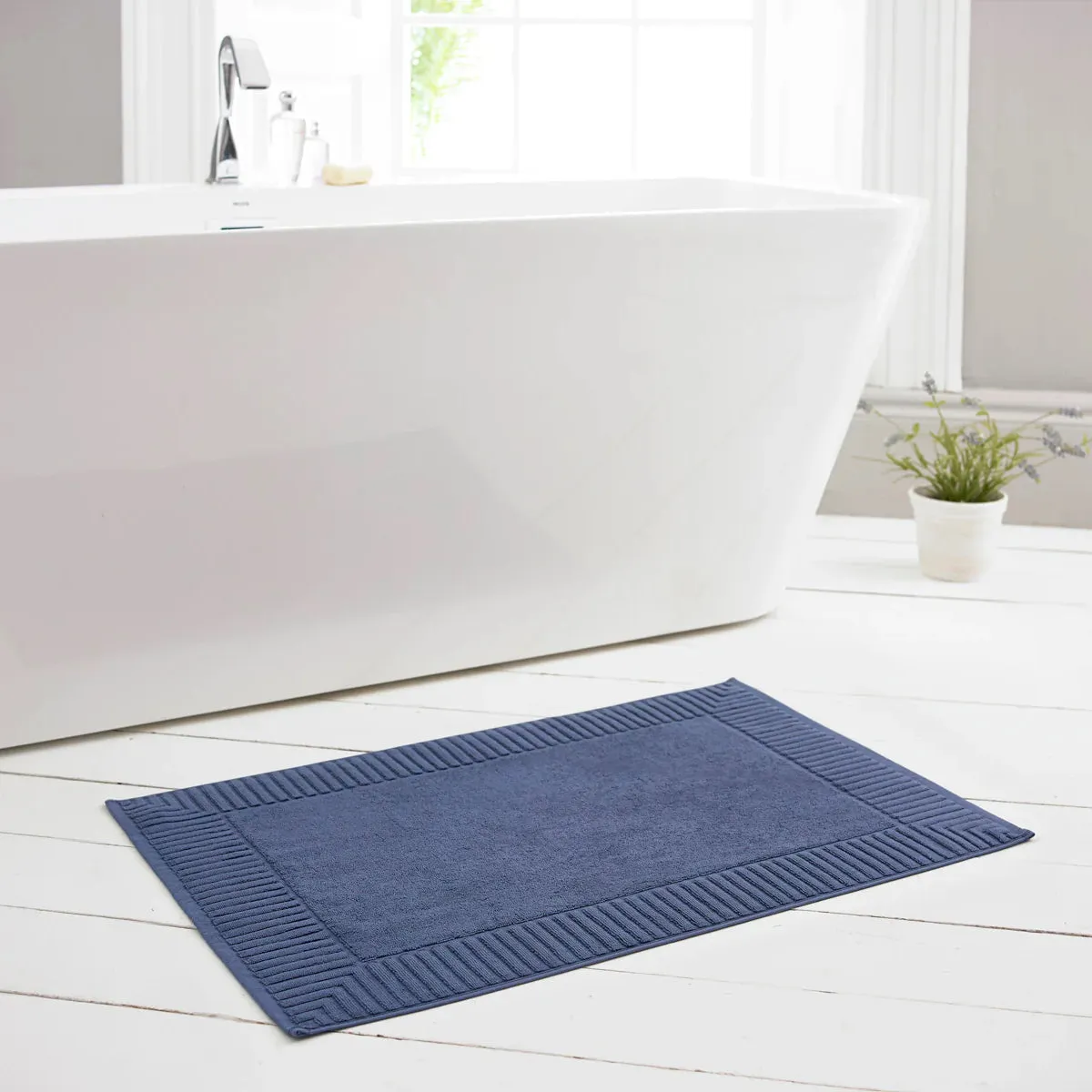 Bliss Pima Cotton Bath Mat - Denim