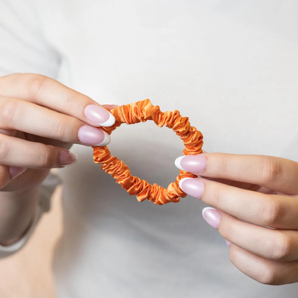 Blissy Skinny Scrunchies - Coral