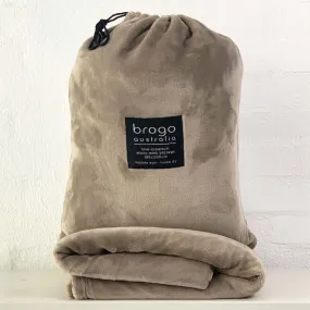 Brogo Micro Mink Throws Mocha