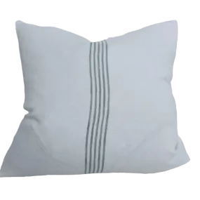 Casa French Linen Cushion | Serape Stripe Green