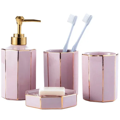 Ceramic Set 4-piece Bathroom Set Bathroom Decoration Accessories