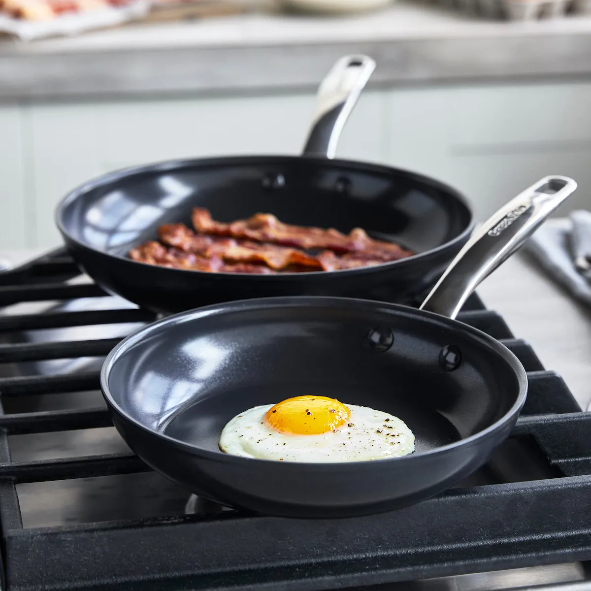 Chatham Black Ceramic Nonstick 8" and 10" Frypan Set