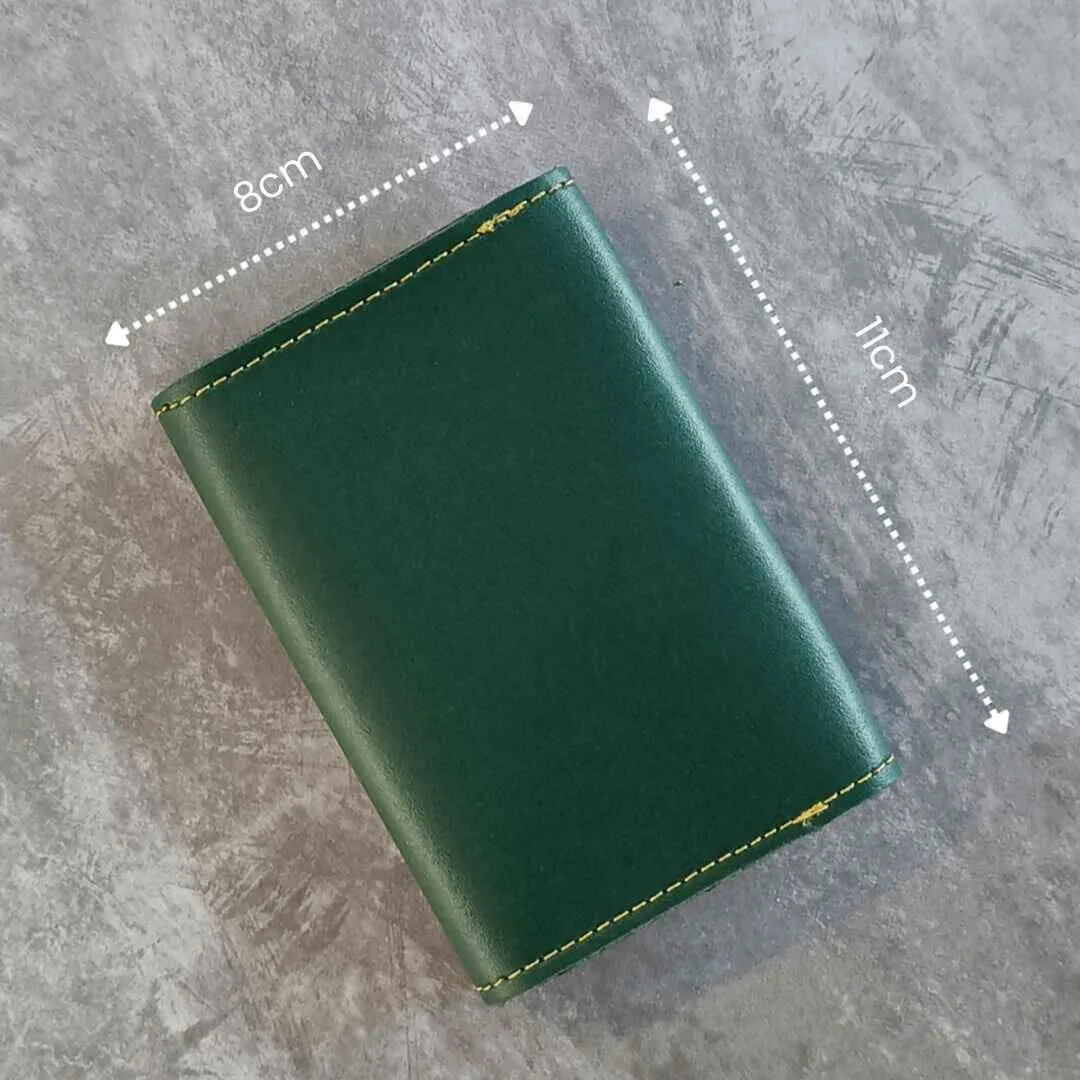Christmas Personalized Visiting Card Holder - Green