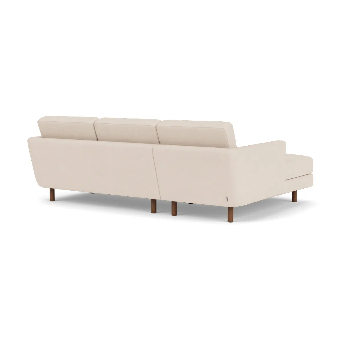 Conrad Fabric Left Chaise Sofa (Walnut Natural, Sand)