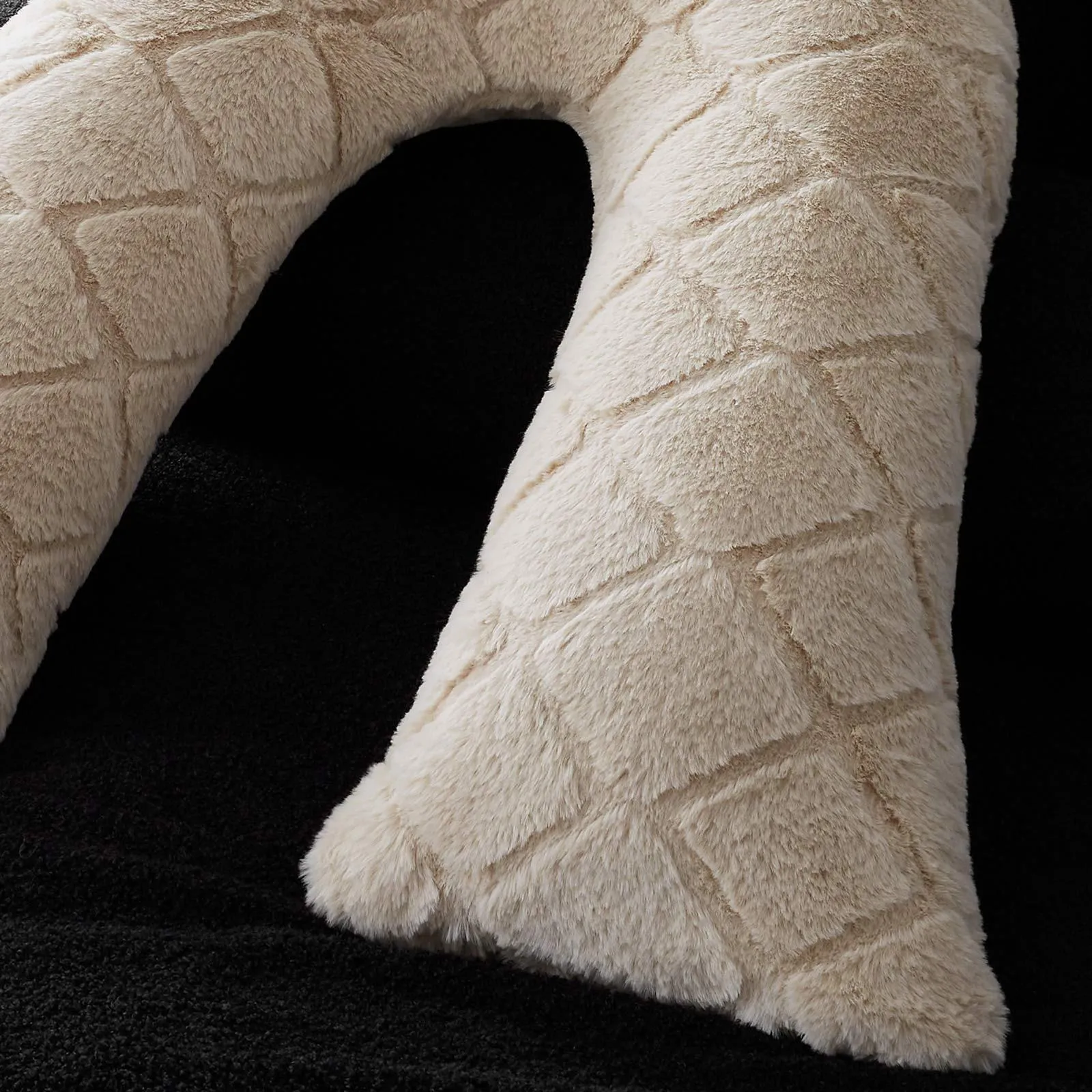 Cosy Diamond V Shaped Cushion Natural