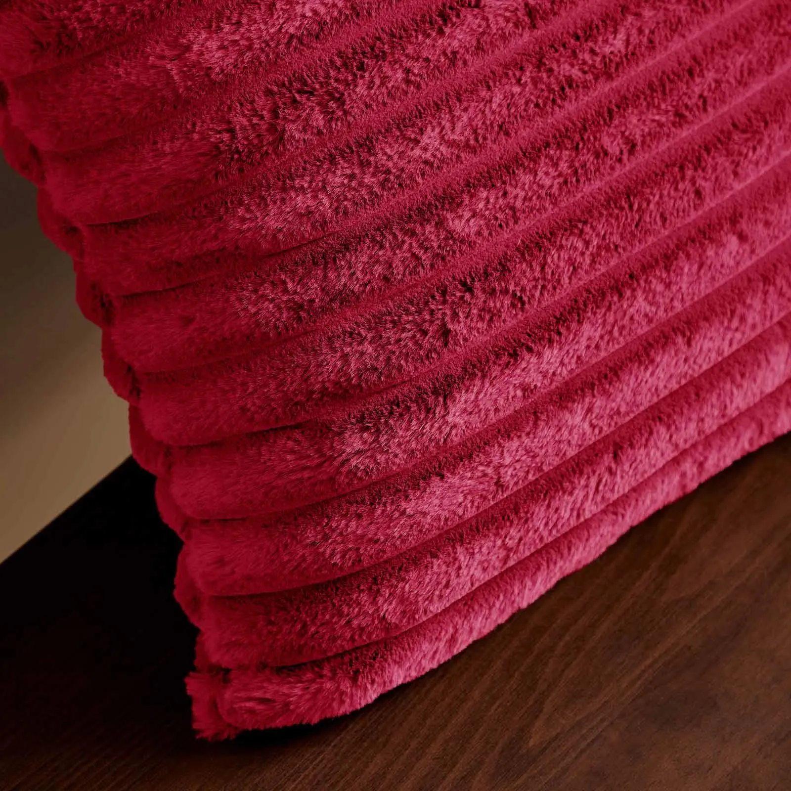 Cosy Ribbed Cushion Hot Pink