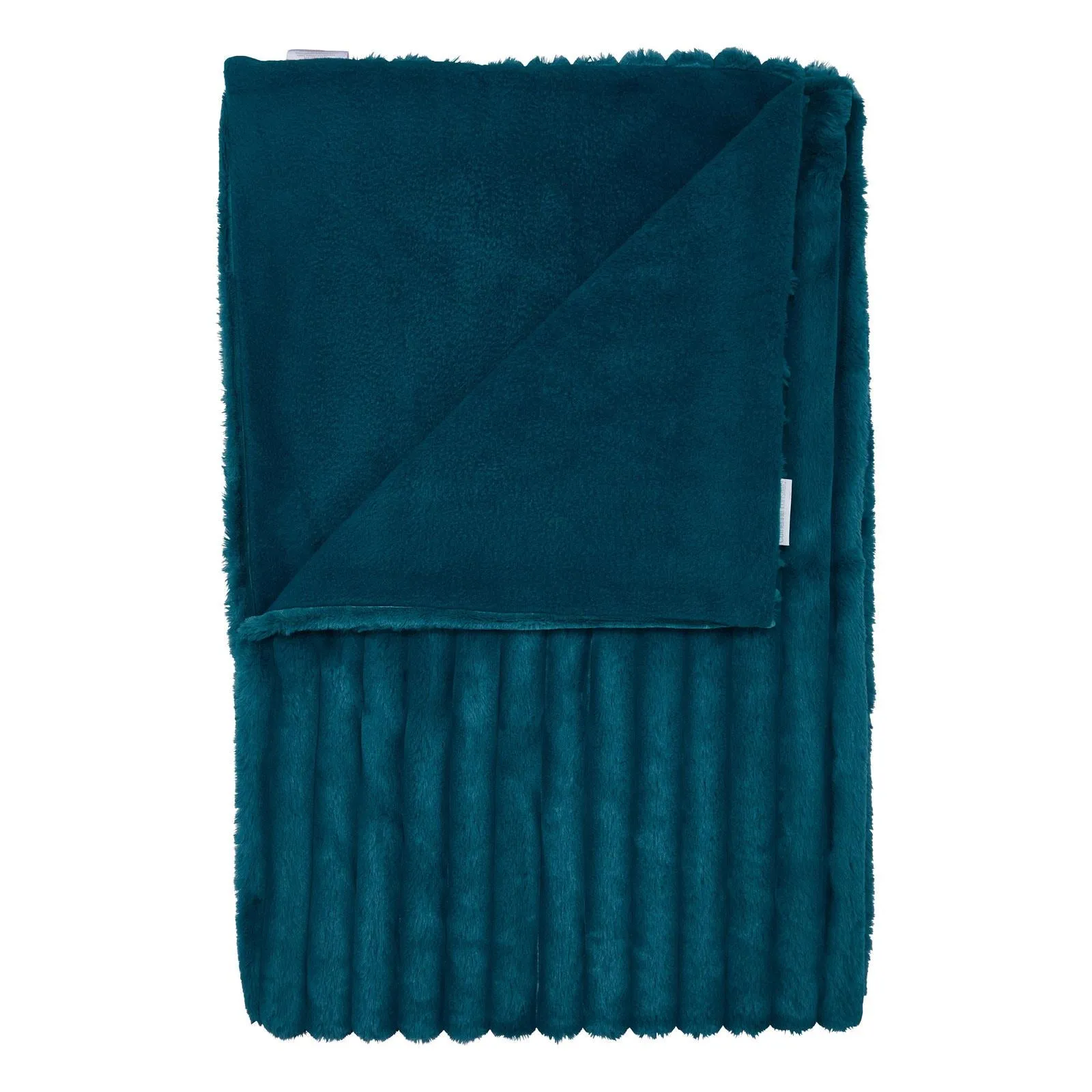 Cosy Ribbed Throw Teal