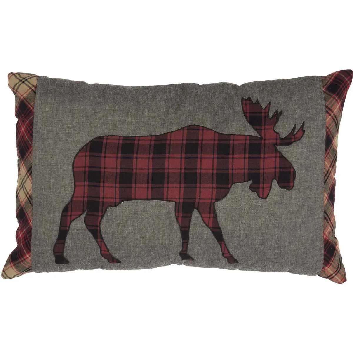 Cumberland Moose Applique Pillow 14"x22" VHC Brands