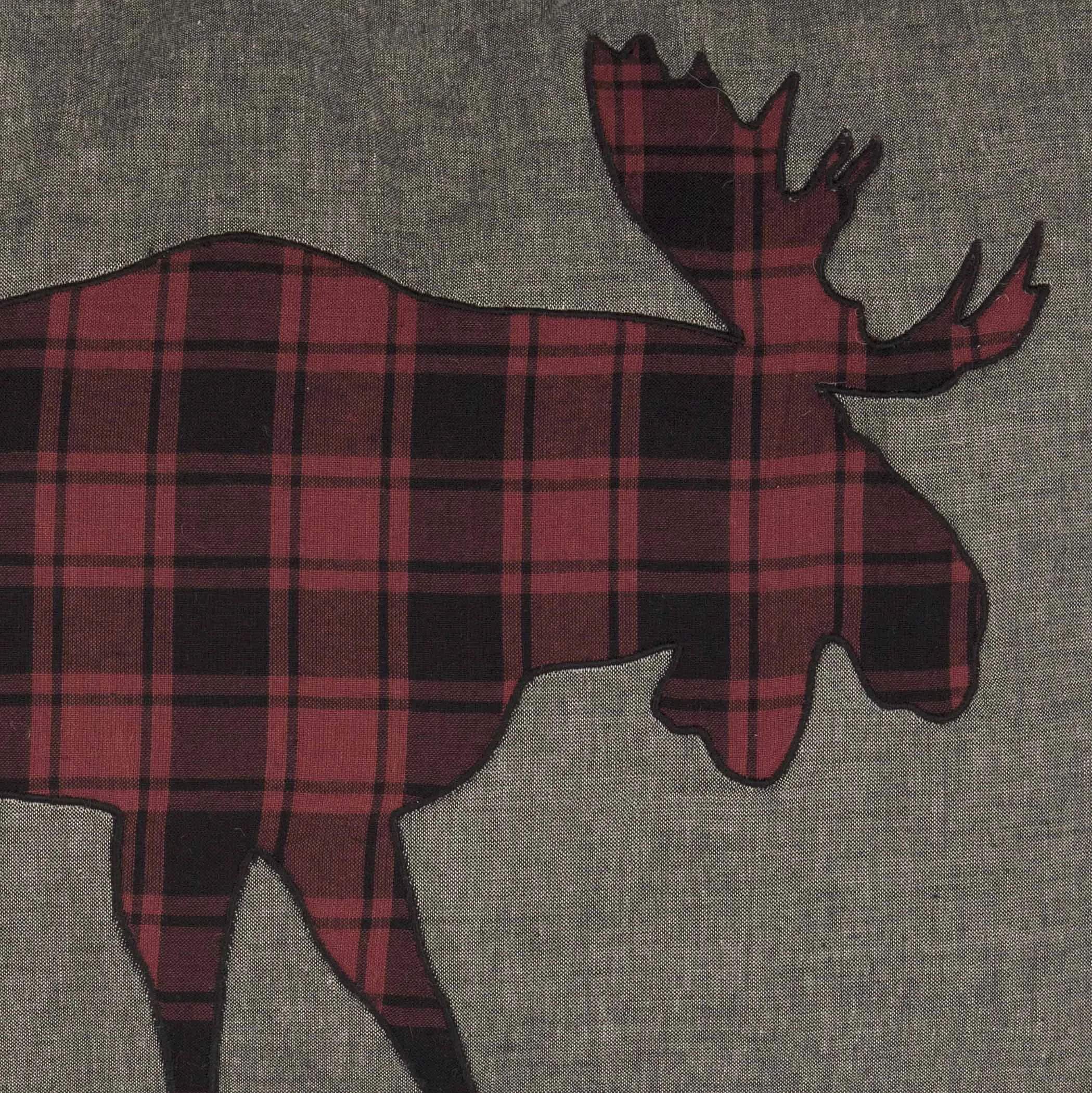 Cumberland Moose Applique Pillow 14"x22" VHC Brands