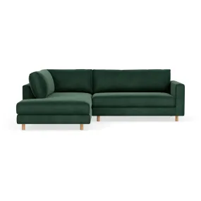 Douglas Velvet Left Corner Sofa