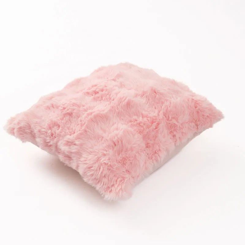 Faux Fur Scatter - Flamingo