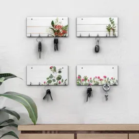 Flowery Paradise Key Holder - Set Of Four