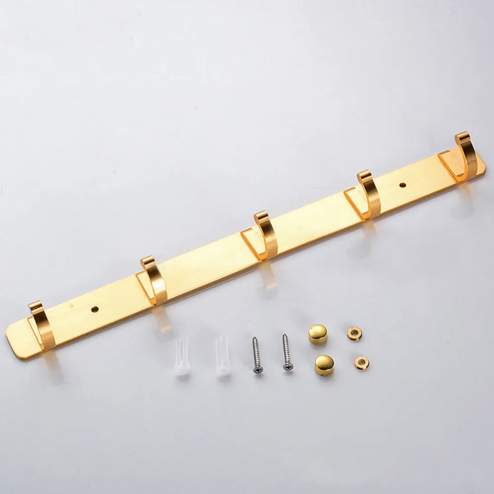Golden Space Aluminum Wall Hanging Storage Hooks