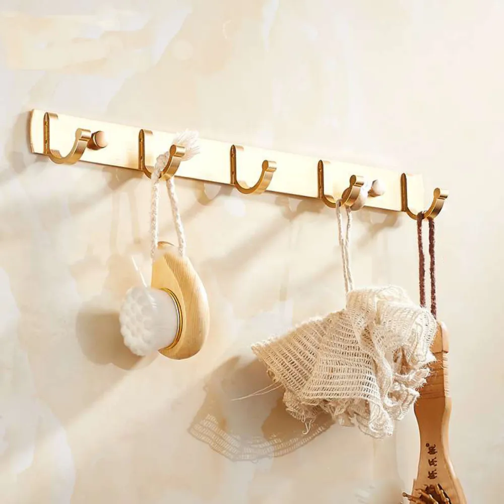 Golden Space Aluminum Wall Hanging Storage Hooks