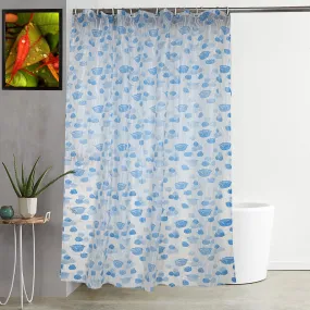 Kuber Industries Shower Curtain & Bathmat Set | Non-Slip Bath mats for Bathroom | Easy-Slide Curtains | Polyester Curtain or Bathmat for Bath Décor | XTL267-3T | 15 Pcs Set | Multicolor