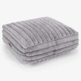 Large Floor Cushion - Ultra Plush Cord Grey