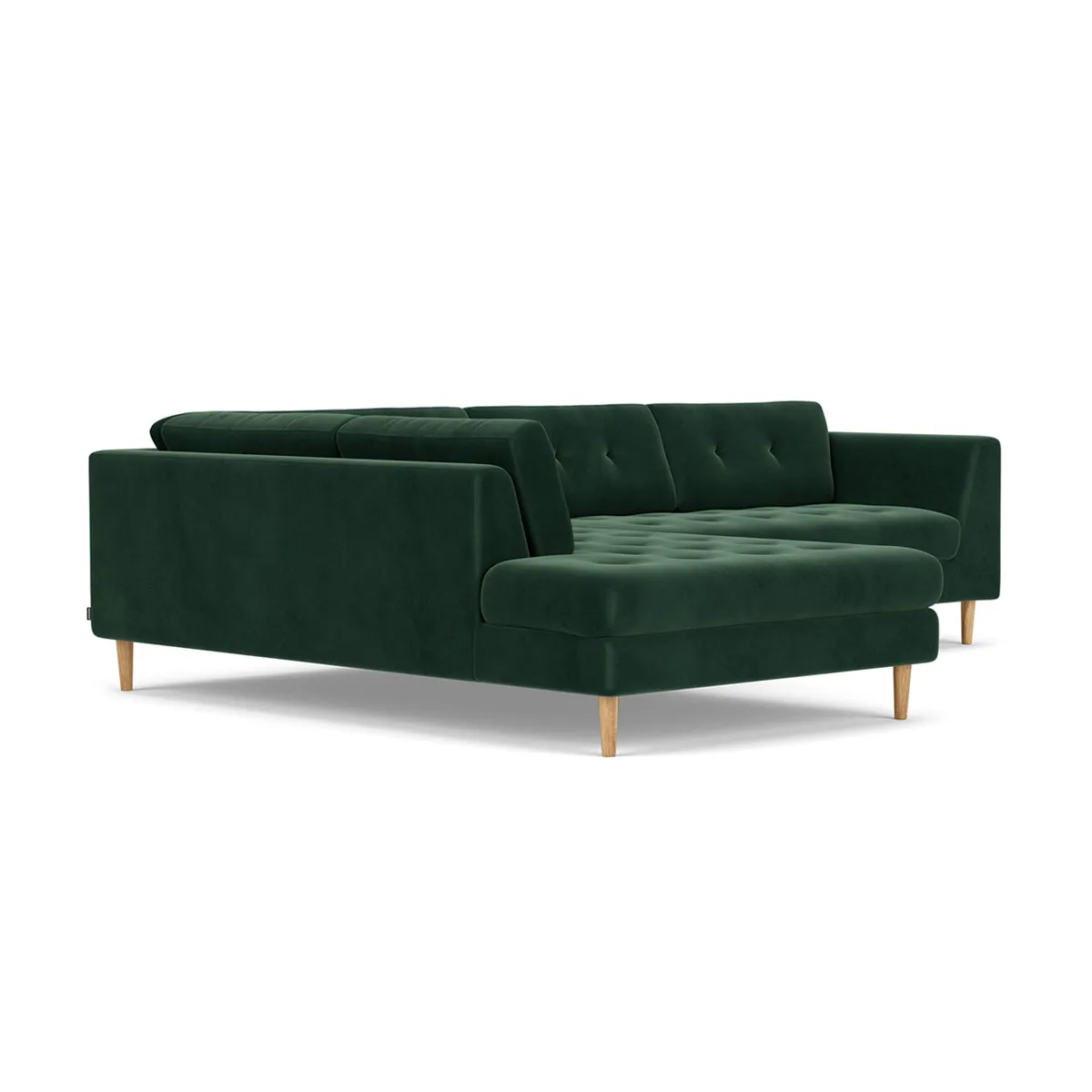 Nelson Velvet Left Corner Sofa