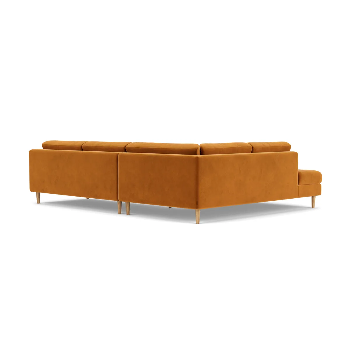 Nelson Velvet Left Corner Sofa