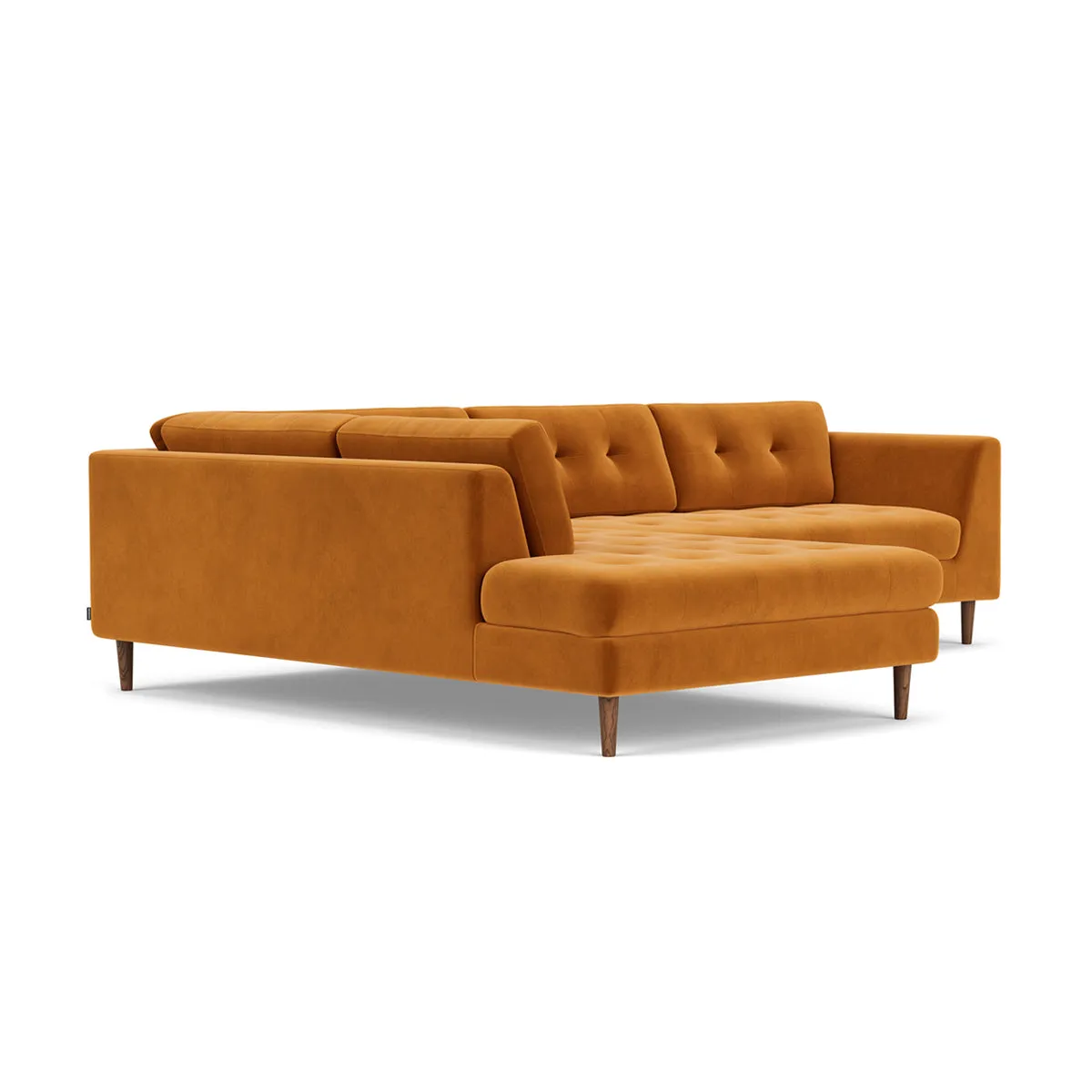 Nelson Velvet Left Corner Sofa