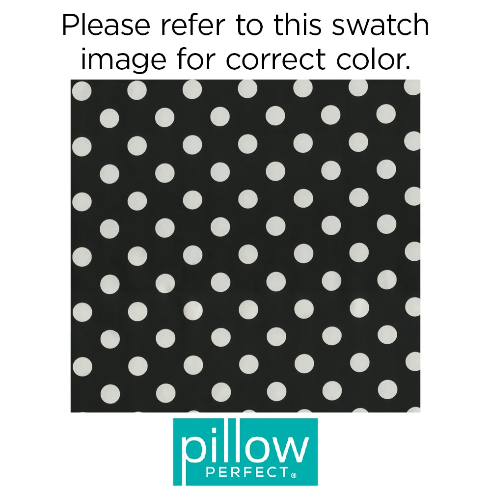 Polka Dot Black Tufted Seat Cushions
