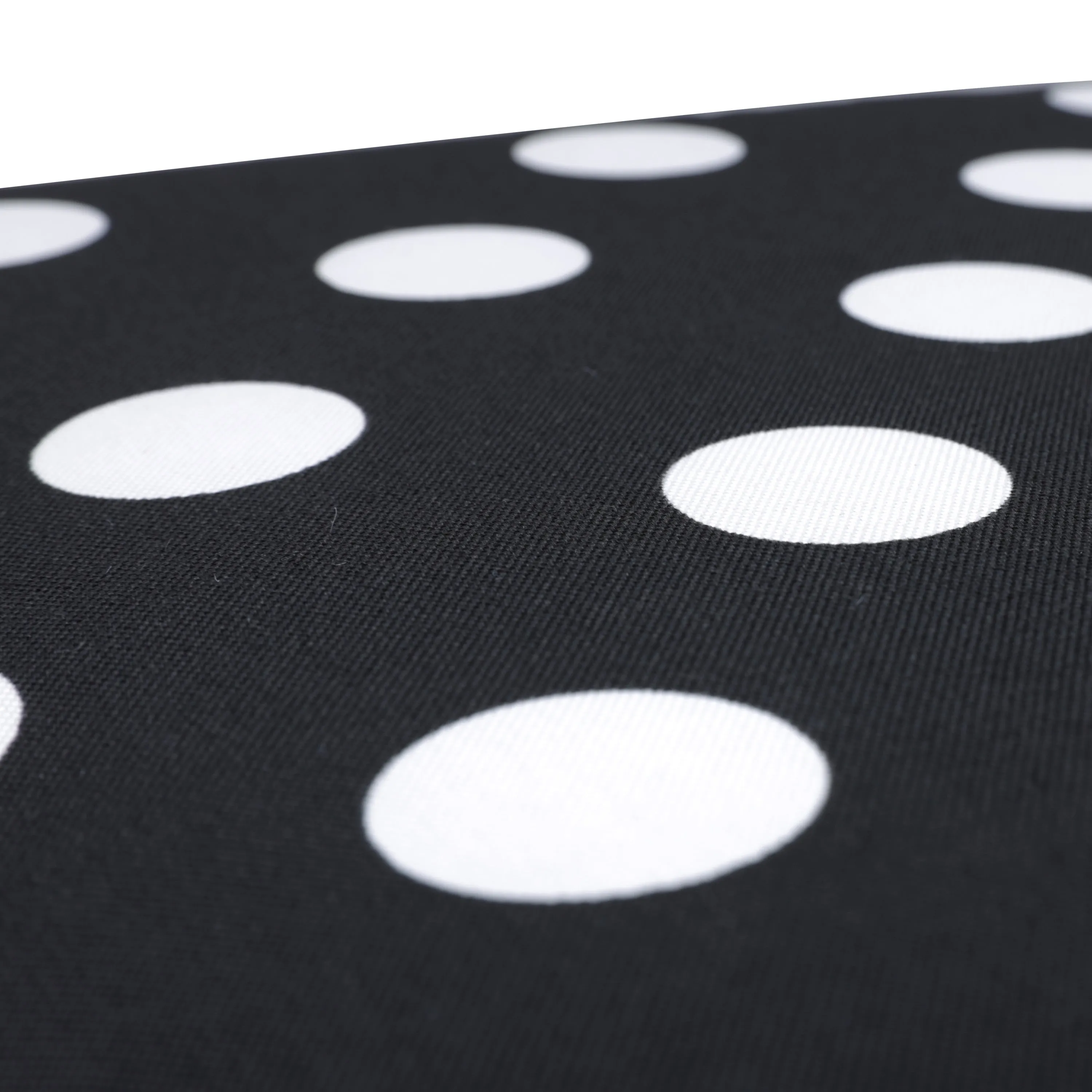 Polka Dot Black Tufted Seat Cushions