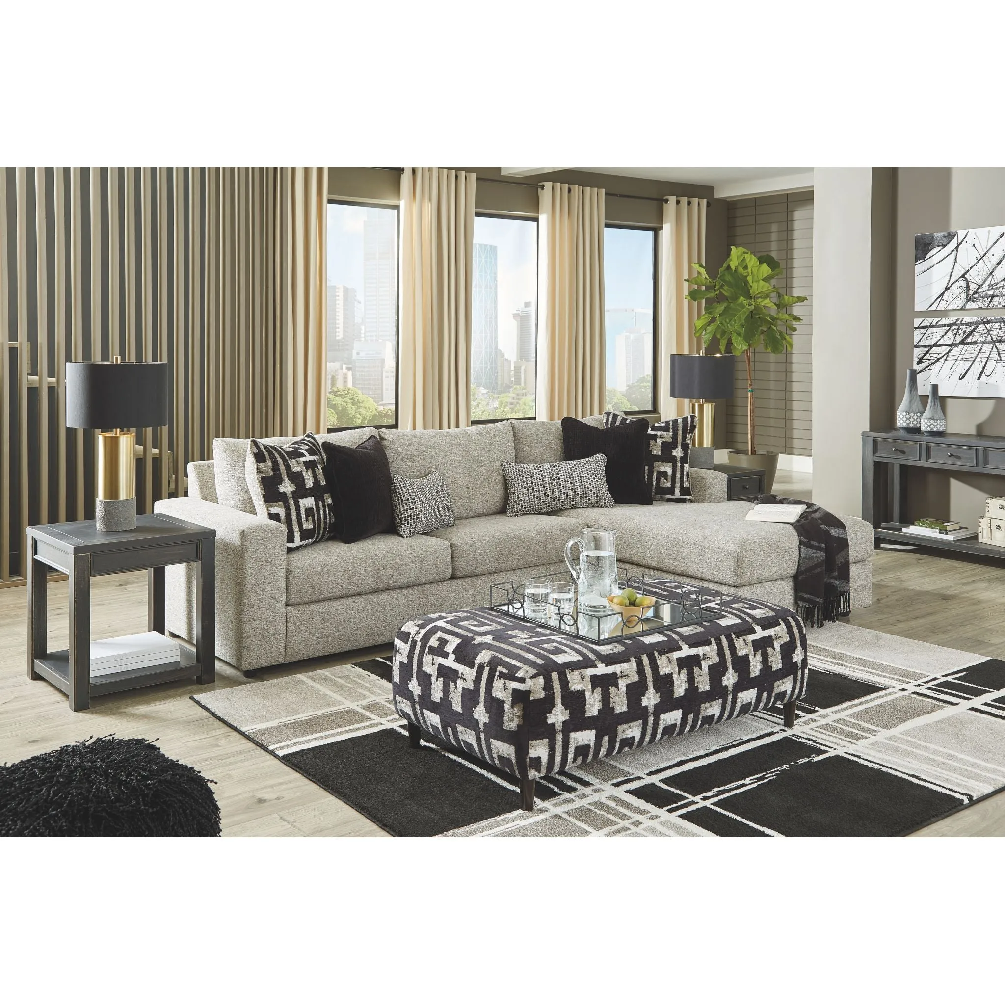 Ravenstone 3 Piece Sectional - Flint