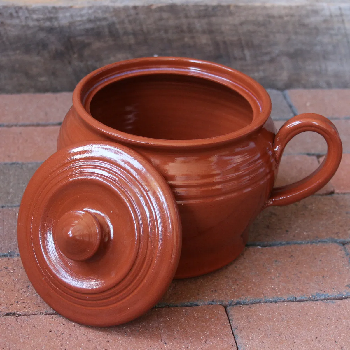 Redware Lidded Cooking Pot