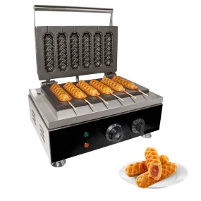Refurbished GR-XCXX6 HotDog Waffle Maker - 6 Waffles (Black)