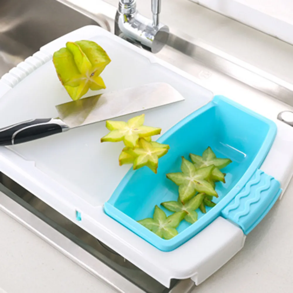 Retractable Multi-Function Storage Basket & Cutting Board