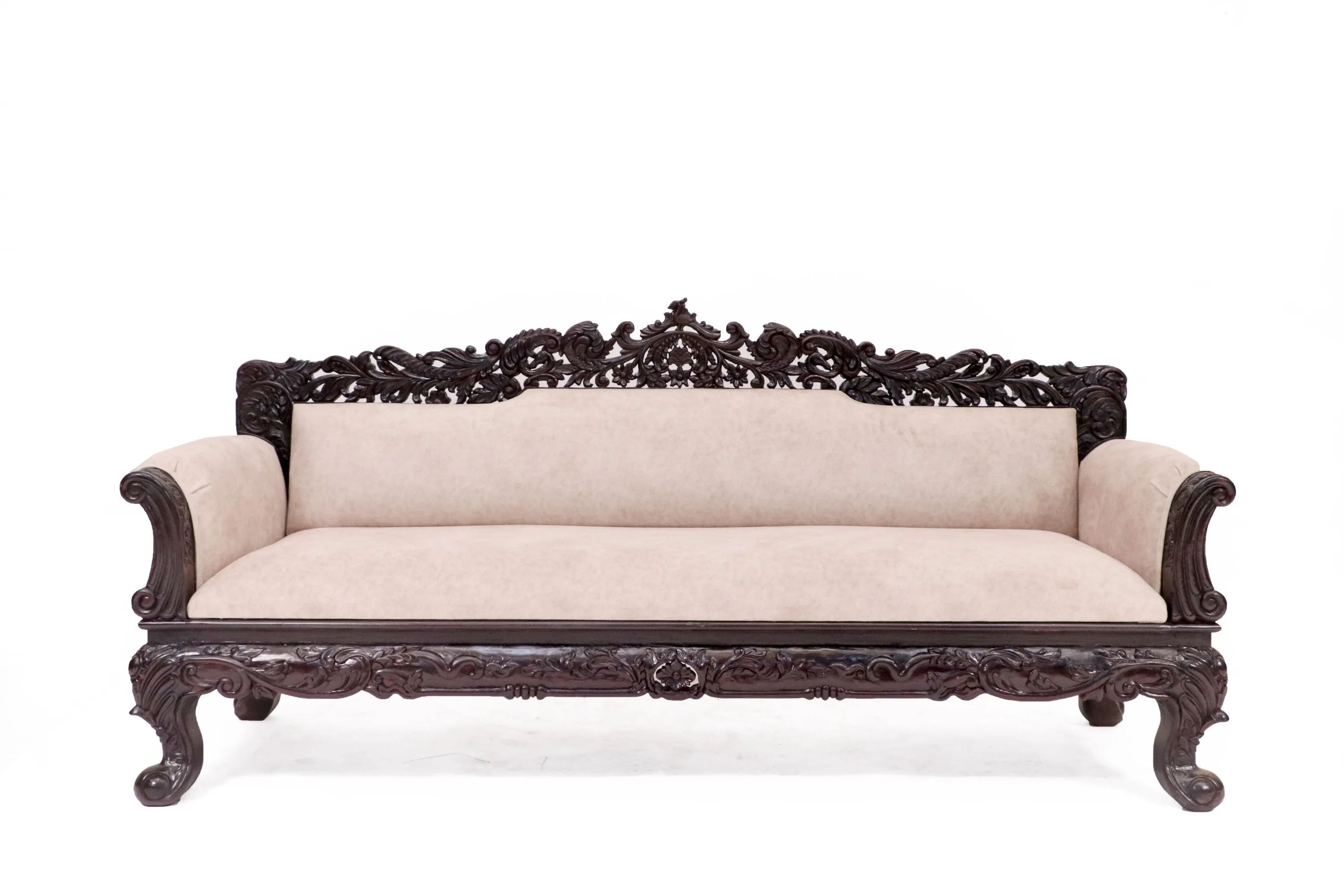 Royal Carved Teak wood 3 Seater Sofa