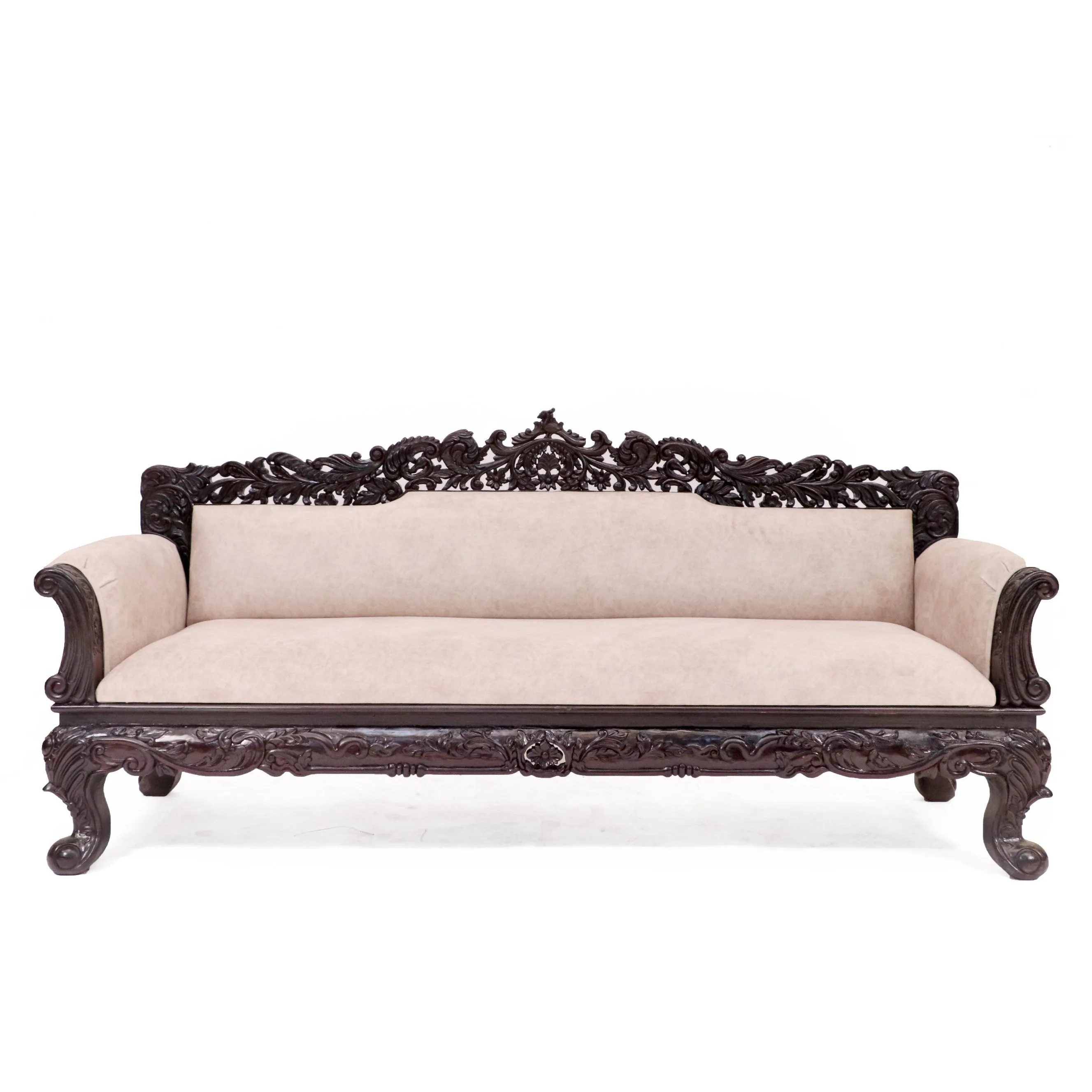 Royal Carved Teak wood 3 Seater Sofa