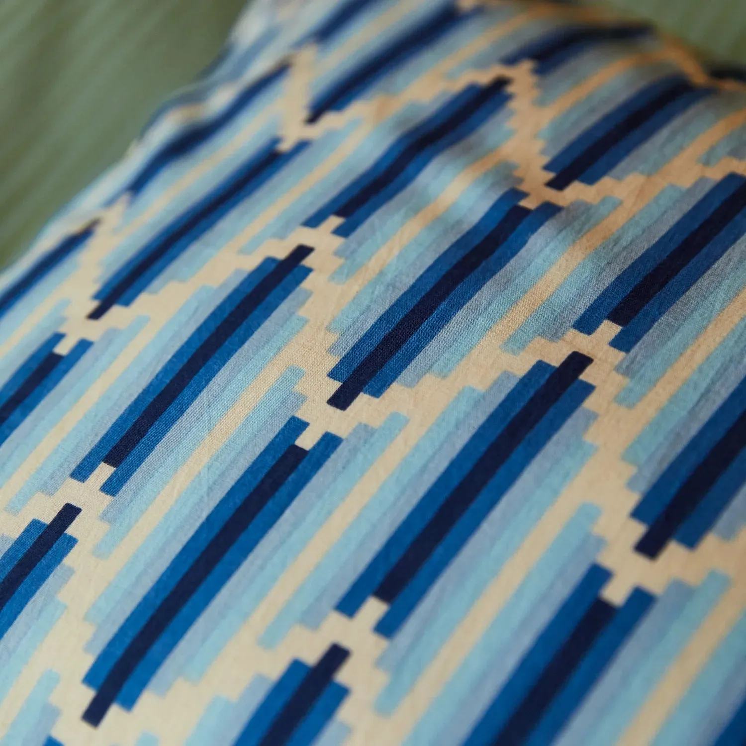 Sage x Clare Nisha Cotton Pillowcase Set - Blue
