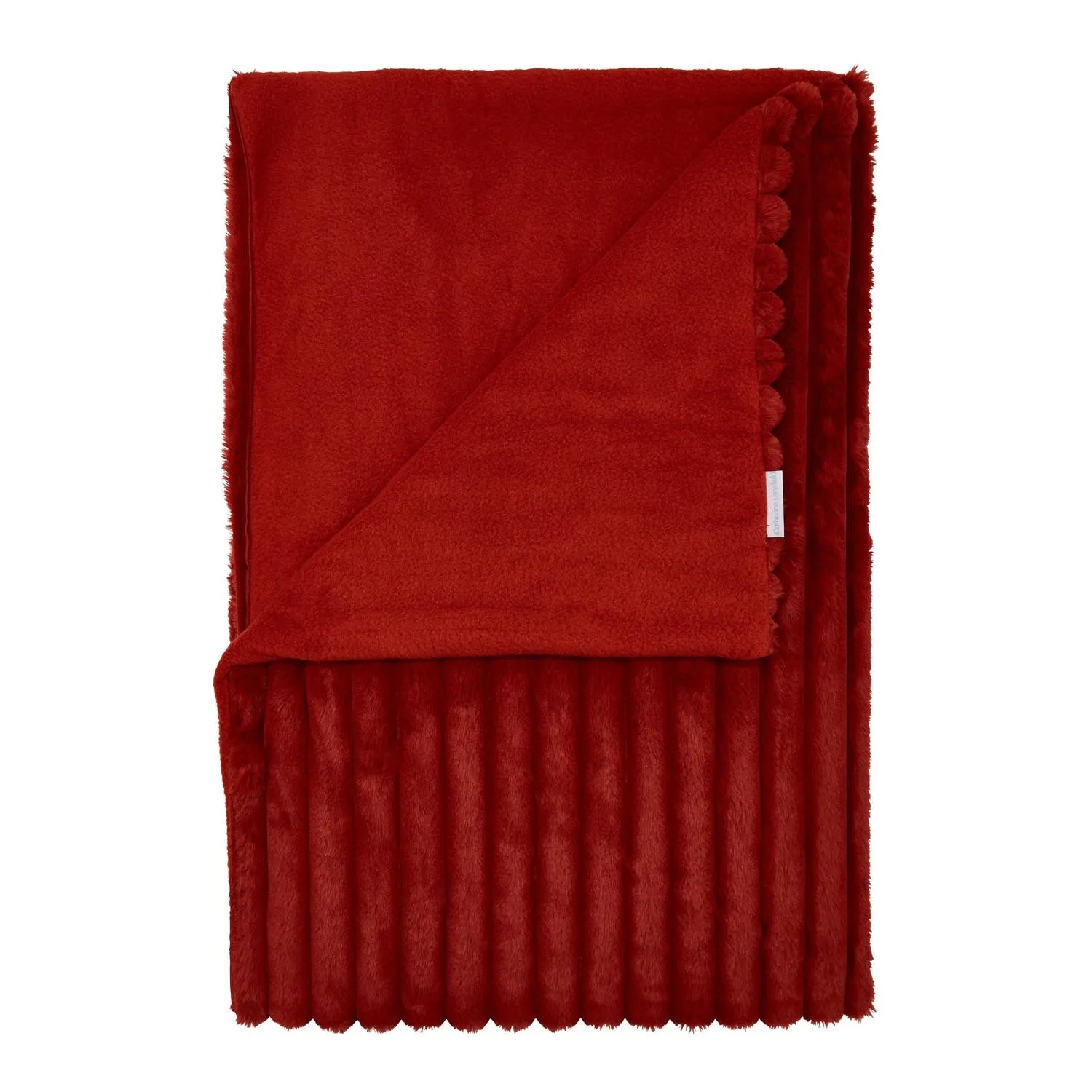 Soft and Cosy Ribbed Throw - Orange