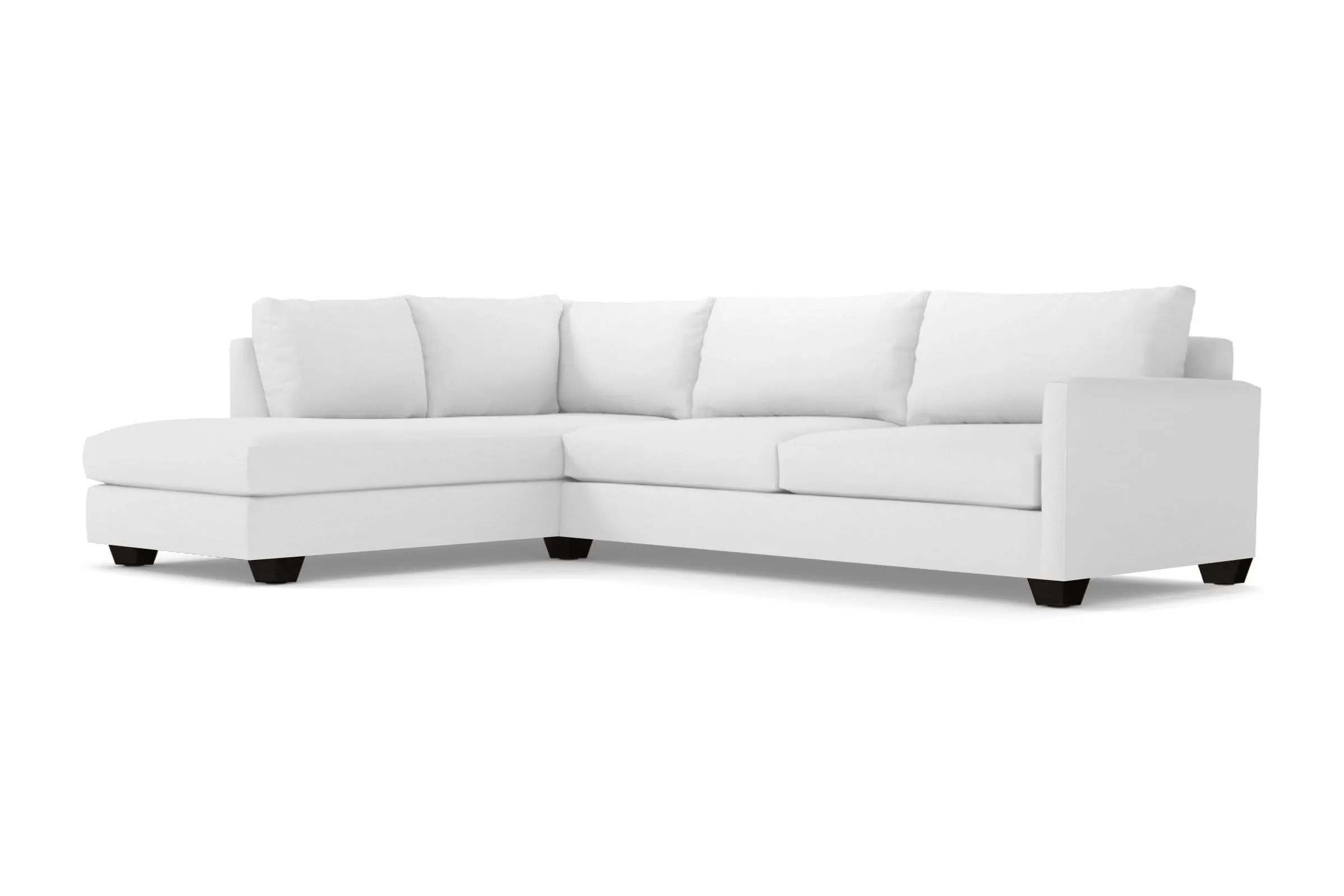 Tuxedo 2pc Sectional Sofa :: Leg Finish: Espresso / Configuration: LAF - Chaise on the Left