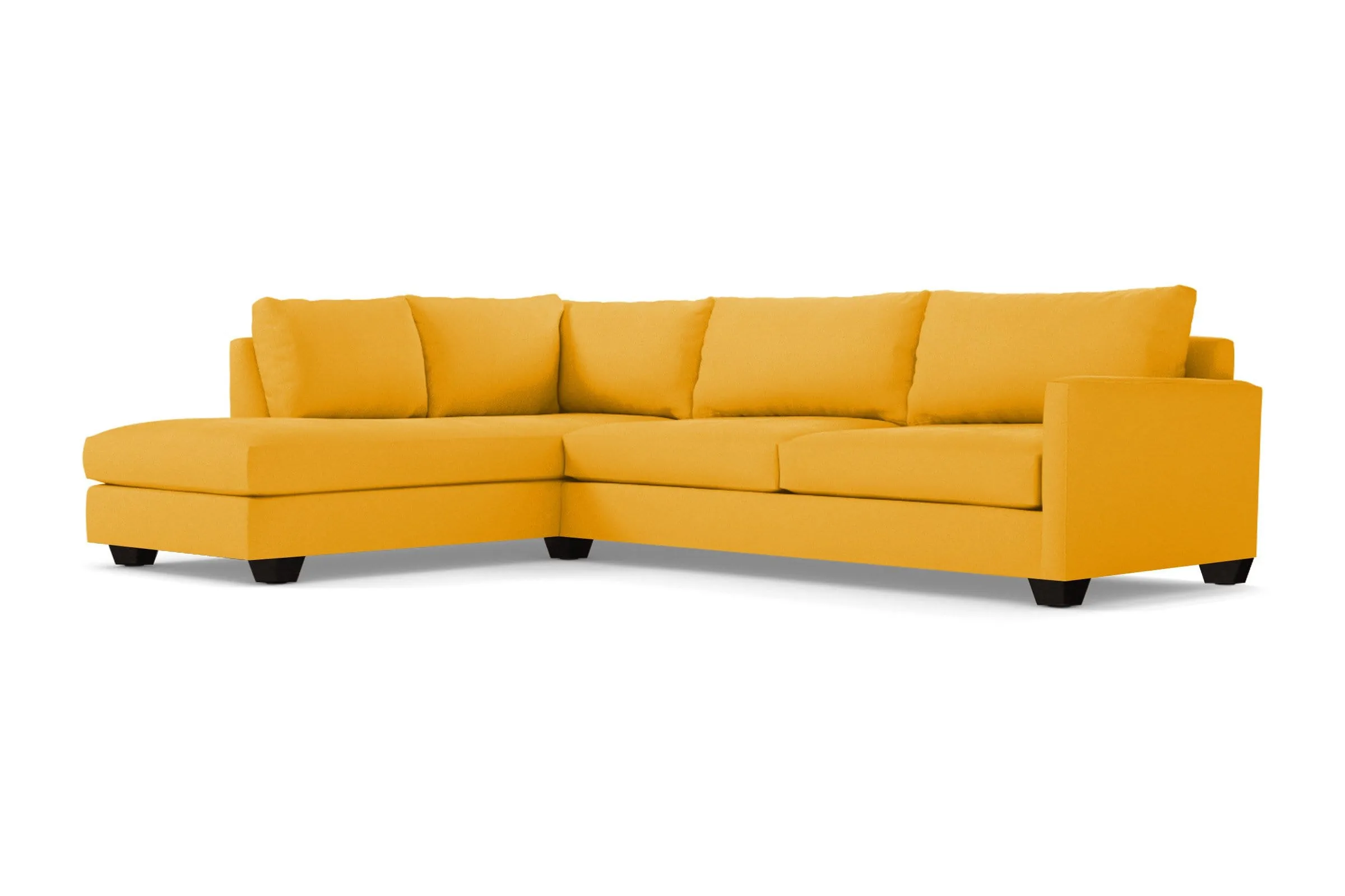 Tuxedo 2pc Sectional Sofa :: Leg Finish: Espresso / Configuration: LAF - Chaise on the Left